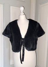 Bolero schwarz kunstfell - bolero,