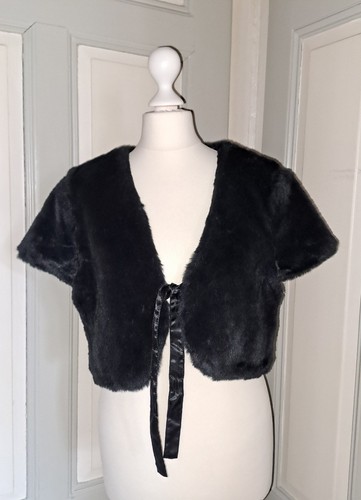 Bolero schwarz kunstfell - bolero,