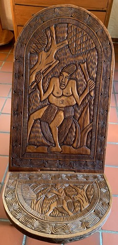 Afrikanischer stuhl mit - afrikanischer,