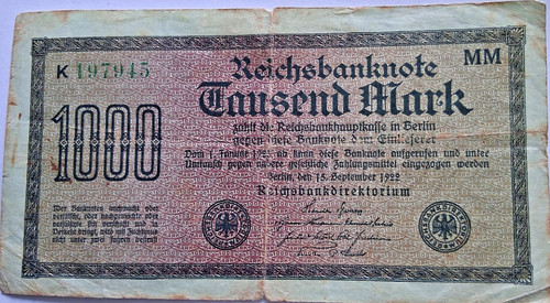 Reichsbanknote 1000 mark - 1000,