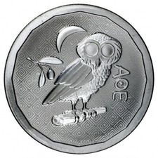 Unze silber eule - -, athen