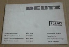 Deutz Motor F2L812 Ersatzteilliste