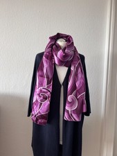 BATIK WAYANG - 100 % Seide, Geschenk -Set, Schal-Fächer-Scrunchi, NP 130,-