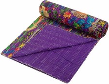 Frida Kahlo bedruckte Baumwoll-Steppdecke, indischer König/Königin,...