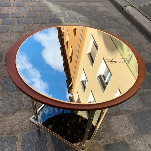 Spiegel teak oval wandspiegel - spiegel,