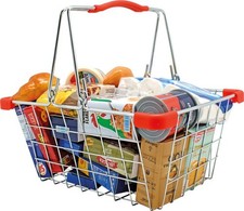 Einkaufskorb Metall mit Inhalt ca. 24 x 18 x 12 cm