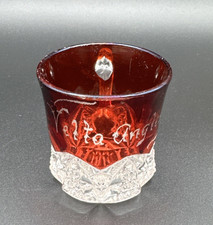 Vintage Ruby Flash Glass Cup