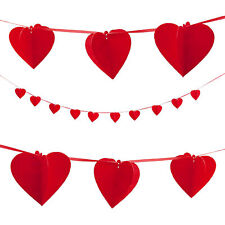 Herz Girlande Rot Deko Liebe Hochzeit Feier 