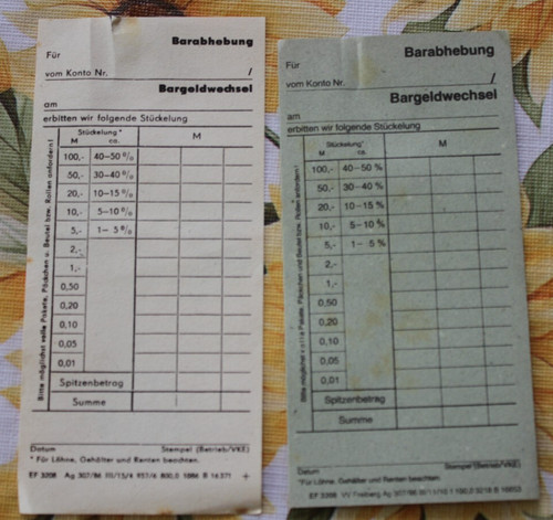 Ddr bargeldwechsel barabhebung - ddr,