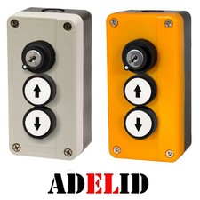 Drucktaster mit Schloß Schalter Taster Torantrieb Garagentor AUF / AB 2-FACH