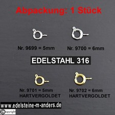 Federringverschluß schmuck - federringverschluß,