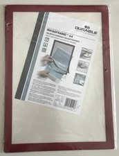2 Stück DURABLE Magnet-Rahmen MAGAFRAME DIN A4, Sichttafelsystem, rot
