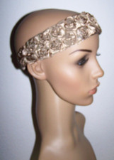 Edles HAARBAND- Goldbraun-