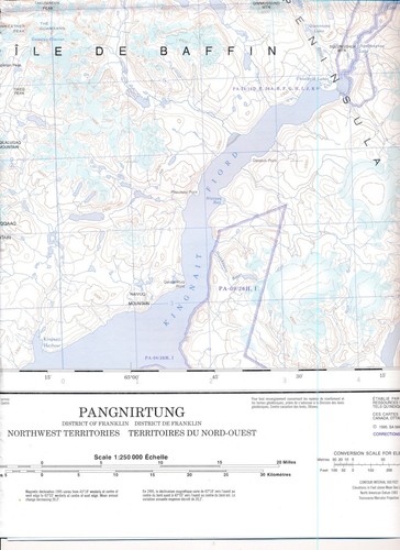 Landkarte canada baffin - canada, island