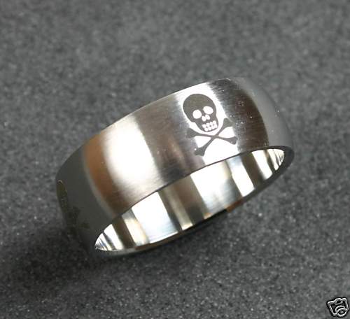 Totenkopf ring edelstahl 316l - edelstahl,