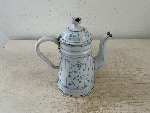 Alte kleine emaille kanne - ,