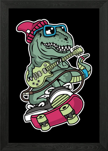 Trex gitarrist skate gerahmtes - trex,