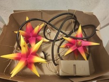 Adventsstern Adventsterne elektrisch mit Trafo DDR Papier Weihnachtsdekoration