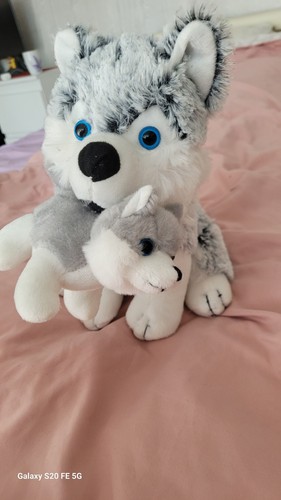 Wolf mit baby - wolf, kuscheltier