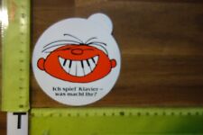 Alter Aufkleber Musikinstrument Musikhaus Orgel Klavier Piano Spruch