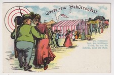Gruss vom Schützenfest, Litho-AK, Sonderstempel Bundesschießen Hannover 1903