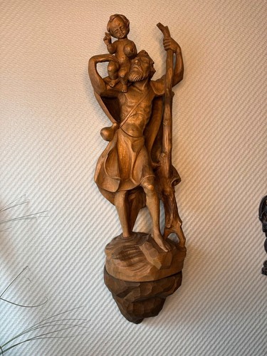 Holzfigur heiliger - holzfigur,