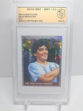 DIEGO MARADONA 1998 PANINI STICKER WORLD CUP FRANCE GSG 8.5 MINT