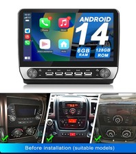 128G Für Fiat Ducato 2006-2023 DAB+ Android 14 Autoradio Navi GPS Wifi BT FM RDS