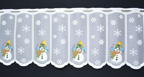 Schneemann weihnachtsgardine - schneemann,