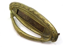 JUGENDSTIL MESSING BRIEFSCHLITZ ° Briefeinwurf ° TÜRGRIFF ° BRIEF EINWURF °