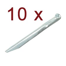 10 x Zelthering 22cm Metall