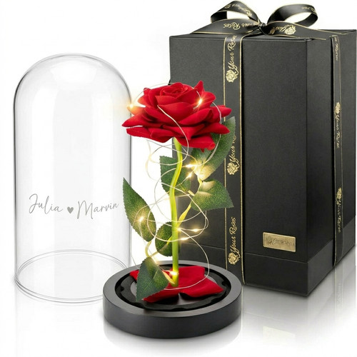 Personalisierte rose glas - personalisierte,