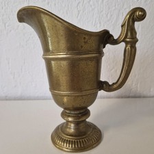 Schwerer alter Messingkrug - Vase - 17cm hoch 16cm breit