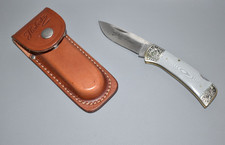 C. Jul. HERBERTZ Klappmesser 440er Taschenmesser mit Lederetui top Fach #F5