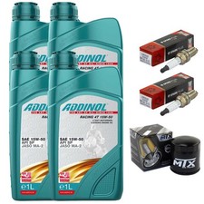 Motor Set Service Ölfilter Öl 4L Zündkerzen für BMW R 1100 S 259 R1100 1998-2005