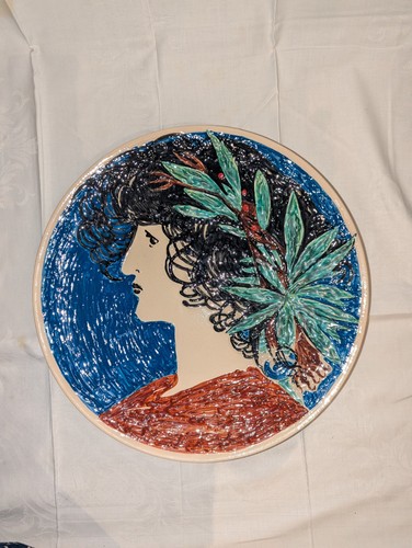 Karlsruher majolika frau - frau, nach