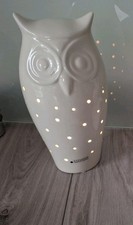 Tiziano Eule Harper Led 24.5 cm Keramik Weiß