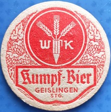 Alter Bierdeckel VK Kumpf-Bier
