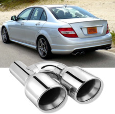 2.5" Doppel-Auspuff Auspuffblenden für Mercedes Benz S Kl. W220 W221 SLK R171
