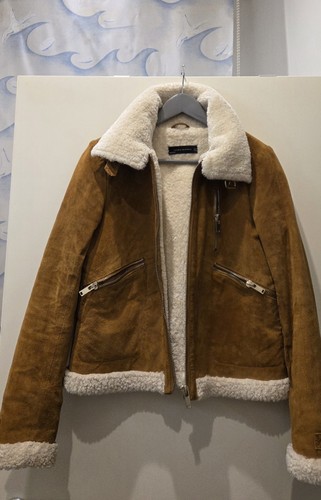 Damen-Wildleder-Lammfelljacke