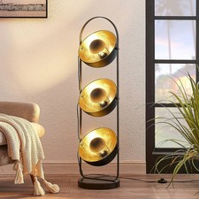 Lindby Stehlampe schwarz gold