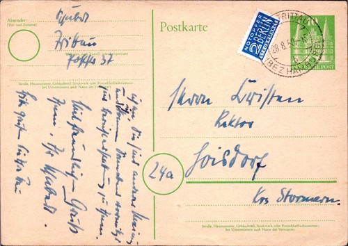 Bauten postkarte mit nob - bauten,
