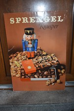 Altes Reklameschild Sprengel Knusper,Pralinen,Schokolade,Weihnachten,Nussknacker
