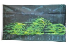Fahne Totenkopf Biker Hell of a Ride Flagge  Hissflagge 90x150cm
