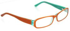 BeYu Brille Orange/Blau-Grüntransparent glasses lunettes FASSUNG Gestell