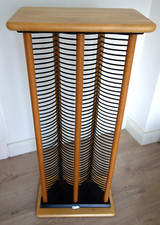 CD Ständer Regal CD Aufbewahrung für 98 CDs Holz Buche