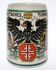 Alter Franz Ringer Turnerkrug Jugendstil FR Turnen Krug Turnfest 1913 Leipzig 4F