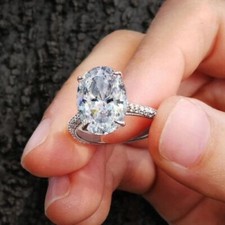 Massiver 14k Weißgold 2,75Ct