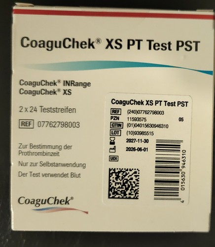 Coaguchek test pst 2x24 - coaguchek, pst,