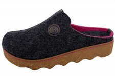 Rohde Damen Clog Filzpantoffel Foggia Grau 6120-84 Hausschuhe